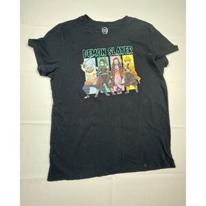 Demon Slayer‎ Anime Graphic T-Shirt Black Crew Neck Short Sleeve sz Medium
